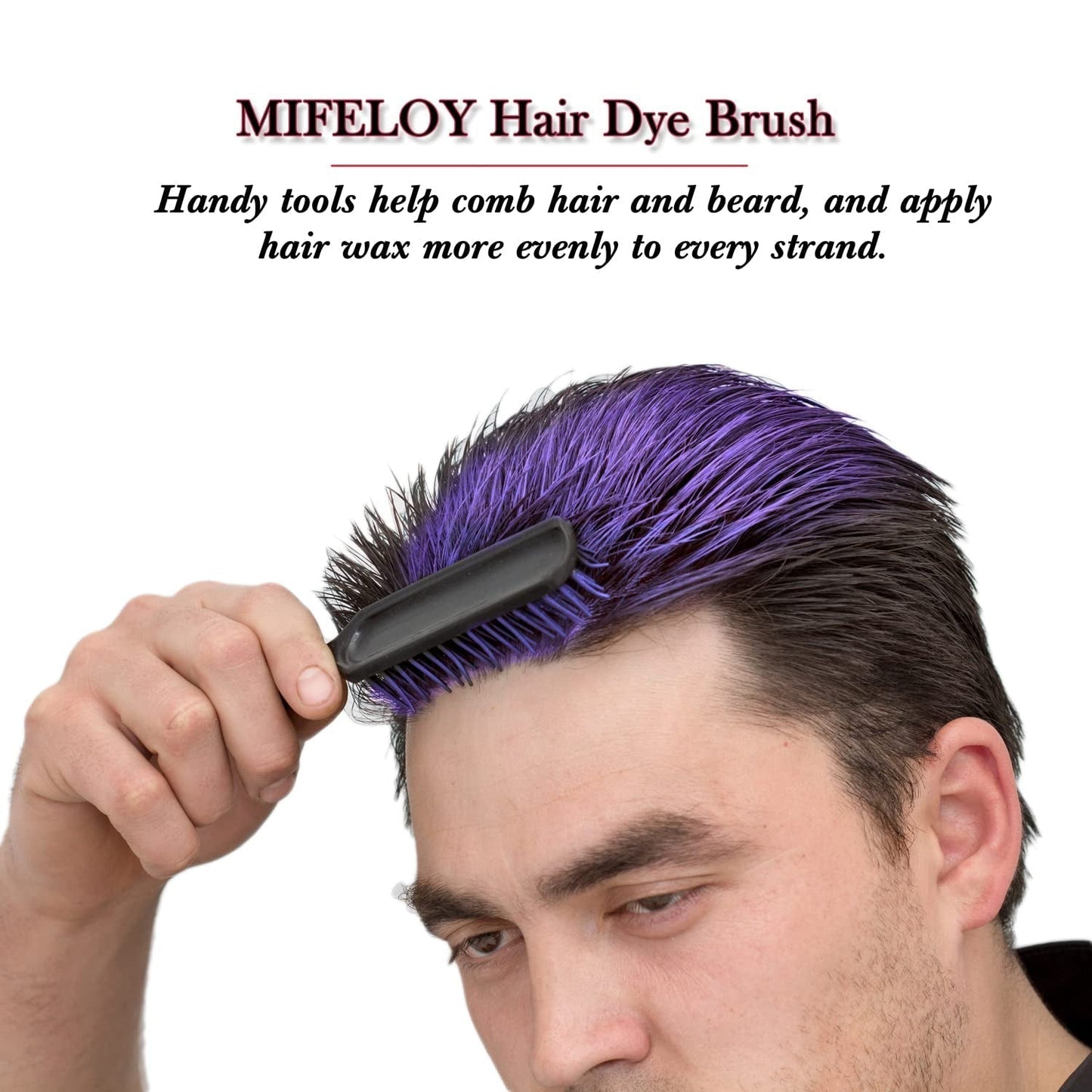 4.23 oz Purple Hair Tint Culoare temporară a părului cu perii, bărbați femei Styling Hair Tone Wax, Instant Hair Cream Mud Natural Hairstyle Pomade, DIY Cosplay Halloween Hair Wax Vopsea pentru par Naty Shop