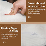 MINGZE Multifuncțional Memory Foam Pillow Neck Pillow Foam, Bow U-Shaped Neck Pillow, Slow Rebound Sleeping Pillow Rebound Pressure Pillow, Pillow Ice Silk for Hand And Neck Protection Perne ortopedice cervicale Naty Shop