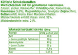 Küfferle, Morcovi cu ciocolată originală 810 g 60 buc., Ciocolată cu lapte, 1 bucată