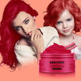 COLAYERIST Culoarea temporară a părului negru lavabil, ceară de colorare a părului pentru bărbați și femei, mascara de păr pentru petreceri sau cosplay, produse de colorare a părului fără mizerie Vopsea pentru par Naty Shop Roșu