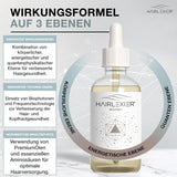 Hairlexier remediu de creștere a părului pentru femei - ulei de rozmarin pentru păr, ulei de păr cu ulei de ricin, ulei de lavandă, ser natural pentru păr împotriva căderii părului difuz, susține creșterea părului, vegan și organic + caiet de lucru Ingrijirea parului Naty Shop