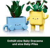 LEGO Botanicals Happy Plants - Set de bricolaj pentru copii cu 2 flori artificiale și 2 ghivece de flori colorate cu fețe de desene animate - Idee de cadou pentru fete de la 9 ani - 10349 Seturi de constructie Besuche den LEGO-Store