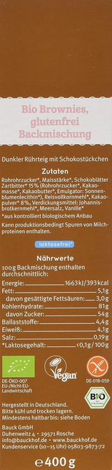Brownies Glutenfrei, 3Er Pack (3 X 400 G) - Bio Naty Shop