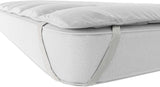 Lenjerie de pat italiană Elegant matlasat Topper, alb, dublu Plapumi si pilote Naty Shop