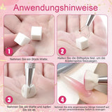 100 Stk Nail Art Schwamm Mit Metallgreifer, Nailart-Zubehör, Baby Boomer, Rendering-Werkzeuge Mit Greifer-Blöcken, Maniküre-Gradient Nail Art Schwamm, Für Pinselset, Nägel, Nageldesign-Zubehör