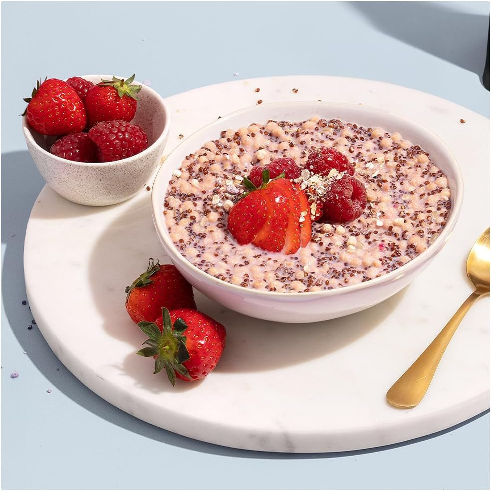 Protein Works | Mic dejun cu superalimente - Inovație GOLD, Cereale premiate, Muesli proteic, Bogat în nutrienți cu cereale, semințe și ovăz, Bogat în fibre, Măr și scorțișoară, 10 porții, 600g