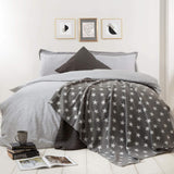 DREAMSCENE pătură confortabilă pătură pufoasă pătură fleece - living pătură cald iarna moale, canapea pătură, pătură canapea, pătură cuddly copii, living & pături cuddly 120X150Cm, canapea arunca pătură gri stele Paturi si Cuverturi Besuche den DREAMSCENE-Store