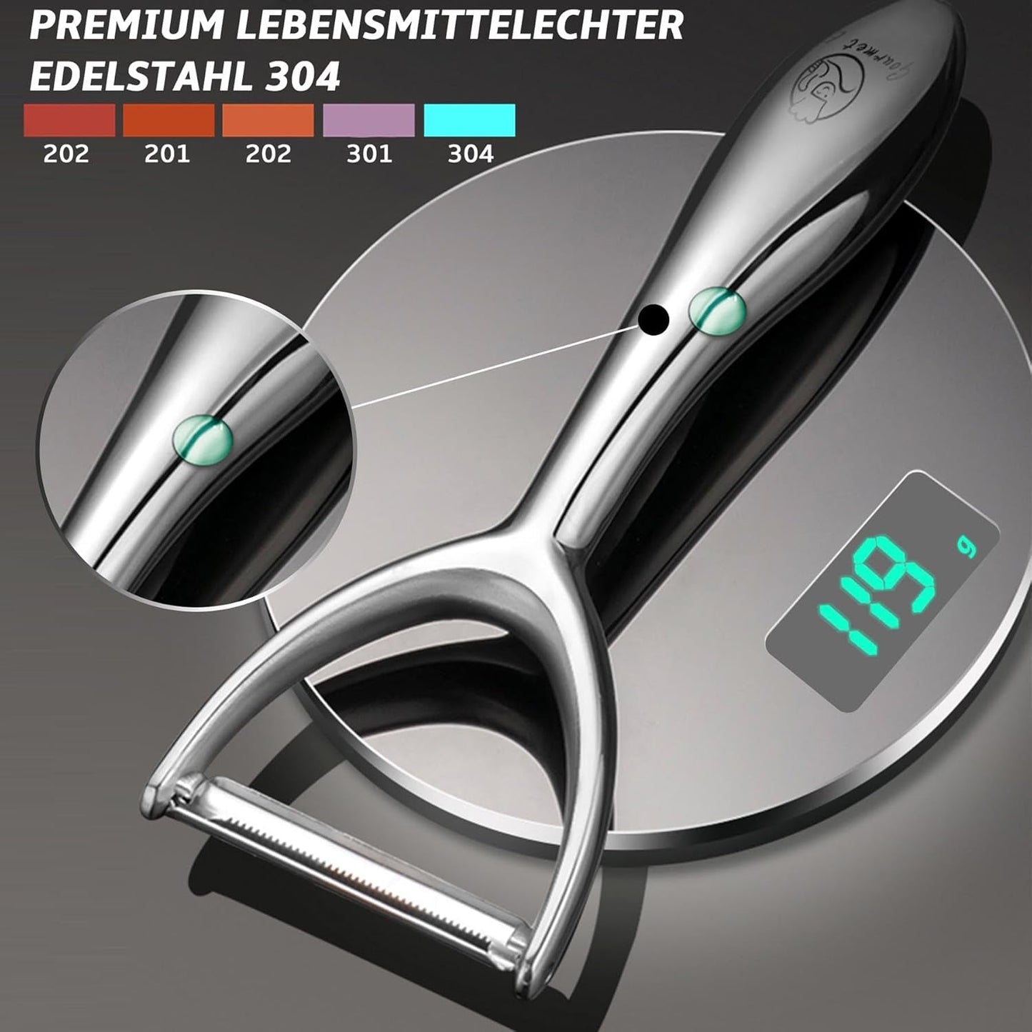 Premium Peeler din oțel inoxidabil pentru fructe și legume Peeler Naty Shop