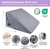 Pernă cu pană reglabilă cu spumă de înaltă densitate, pernă ergonomică pentru spate pentru pat și canapea, pernă de citit antireflux pentru dormit, joacă, vizionarea la televizor (Greu)