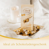 Bile de ciocolată albă Lindt LINDOR | Pungă de 137 g | Aprox. 10 biluțe de ciocolată albă cu umplutură care se topește în gură | Cadou de ciocolată | Cadou de ciocolată