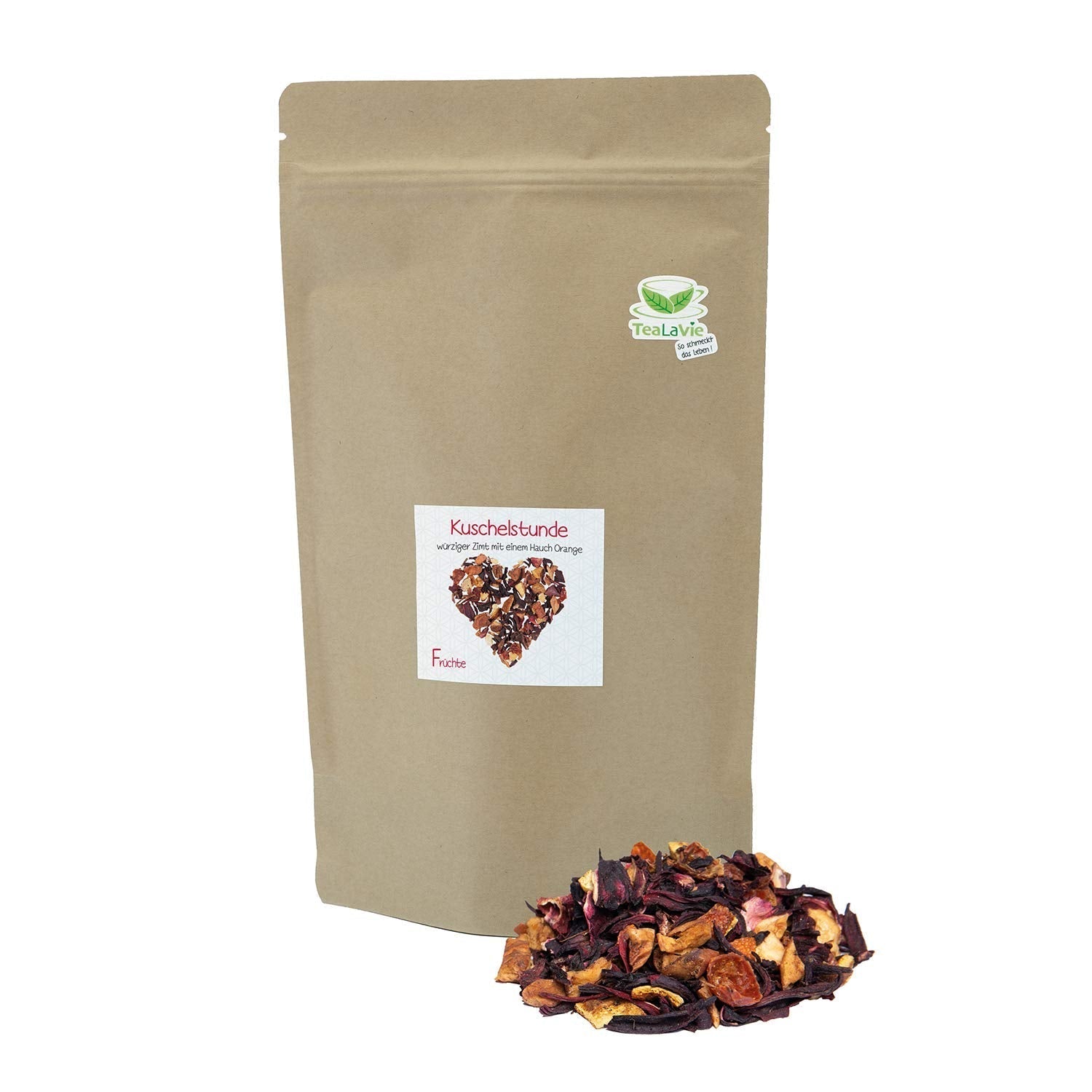 Tealavie - Ceai pentru copii fără zahăr - Căpșuni de pădure și rubarbă (200 g) Tealavie Fruit - Ceai de fructe vrac