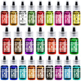 Colorant alimentar cu gel - 16 coloranți alimentari vibranți pentru copt, decorarea torturilor, glazură, fursecuri, fondant și macaroane - Colorant alimentar cu gel pentru fabricarea săpunului și meșteșuguri - 6 ml fiecare