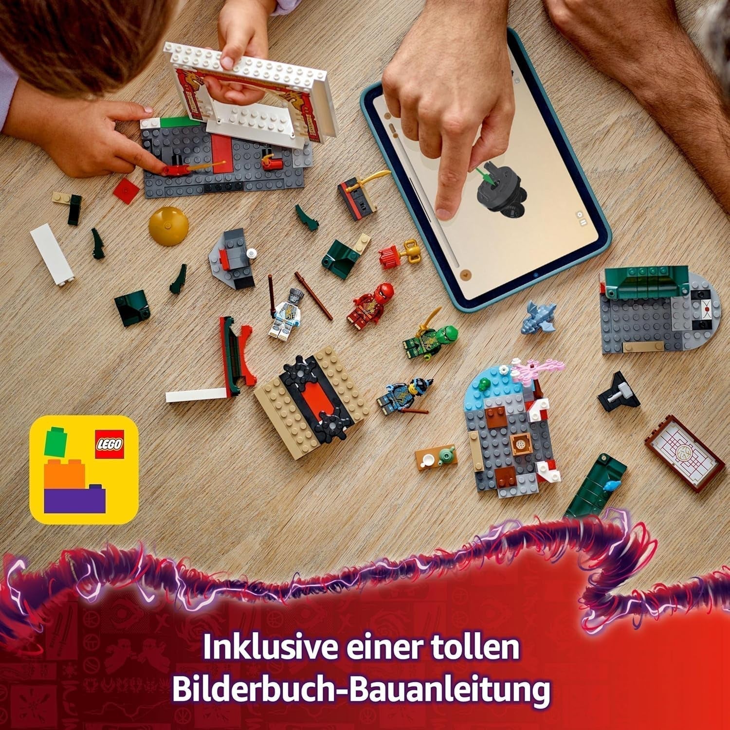 LEGO NINJAGO Spinjitzu Templul Ninja - Playset cu 4 minifigurine și 1 figurină dragon - Set de construcție - Cadou de Crăciun sau aniversare pentru băieți și fete de la 4 ani 71831 Seturi de constructie Besuche den LEGO-Store
