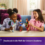 Păpușa Valentina de la Unicorn Academy - păpușa originală din popularul serial Netflix, 24 cm înălțime, cu păr natural, haine și accesorii detașabile, pentru copii cu vârsta de 4 ani și peste