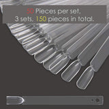 150 Stück Nail Art Tips Ring Stick,  Transparent Farbe Karte Platten Nagellack Display Ring Sticks, Nagel Salon Übungen Display Nail Tips