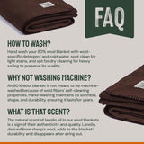 Woolly Mammoth Woolen Co. pătură de camping, extra mare, lână merino, Echipamentul perfect în aer liber pentru bushcraft, camping, trekking, drumeții, supraviețuire sau pătură în cabană. Maro, 168 X 228 Paturi si Cuverturi Woolly Mammoth Woolen Company