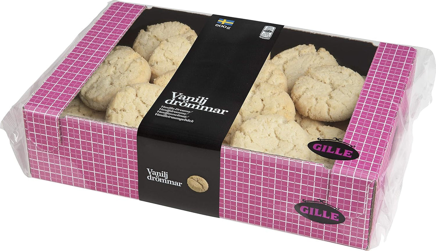Aluaturi Gille Dream, Vanilie, Aluaturi suedeze cu vanilie, Vaniljdrömmar, 600 grame (Pachet de 2)