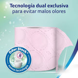 Colcasa, hârtie igienică Care & Protect 3 X 12 cu tehnologie Odor Block, neutralizează mirosurile neplăcute, pachet de 36 de role, 3 straturi, role roz cu aromă proaspătă