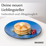 MIAMIO – Set de 6 farfurii/farfurii de cină din gresie ceramică - Colecția Le Papillon (Colorate, Farfurii mici (6x))