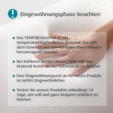 Pernă de dormit TEMPUR Symphony din spumă cu memorie, pernă ergonomică pentru susținerea gâtului, pentru dormitul pe spate și pe o parte, senzație fermă, M (63 x 43 x 12,5 cm), Alb