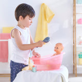 Corolle 9000141660 - Cadă de baie Mon Grand Poupon, cu funcție de pompă și rățușcă de cauciuc pentru toate păpușile de 30-36 cm, 32,5 cm, de la 3 ani