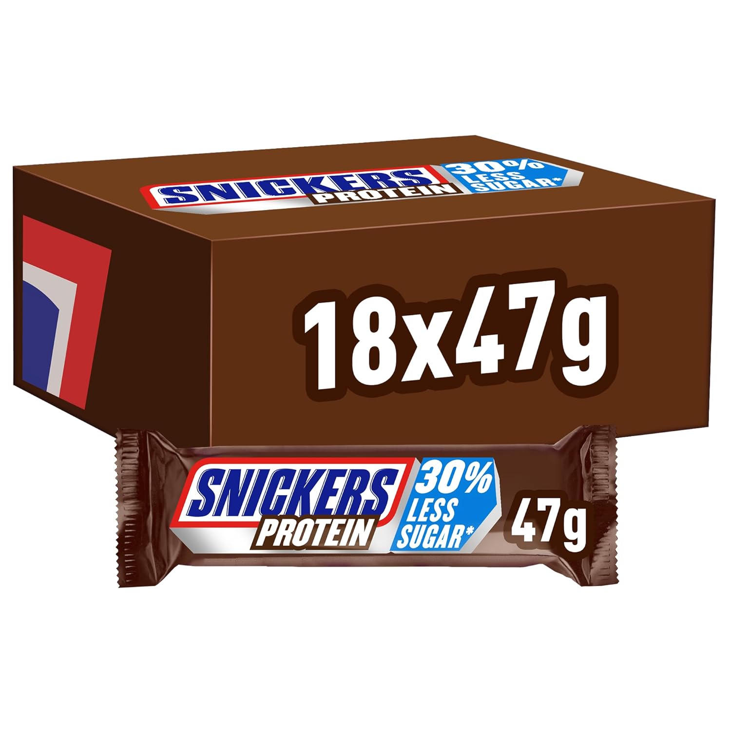 Snickers Batoane Proteice Cu Ciocolata - Gust Bogat Cu Alune Caramel Si Nuga, Pachet Vrac 18x47g