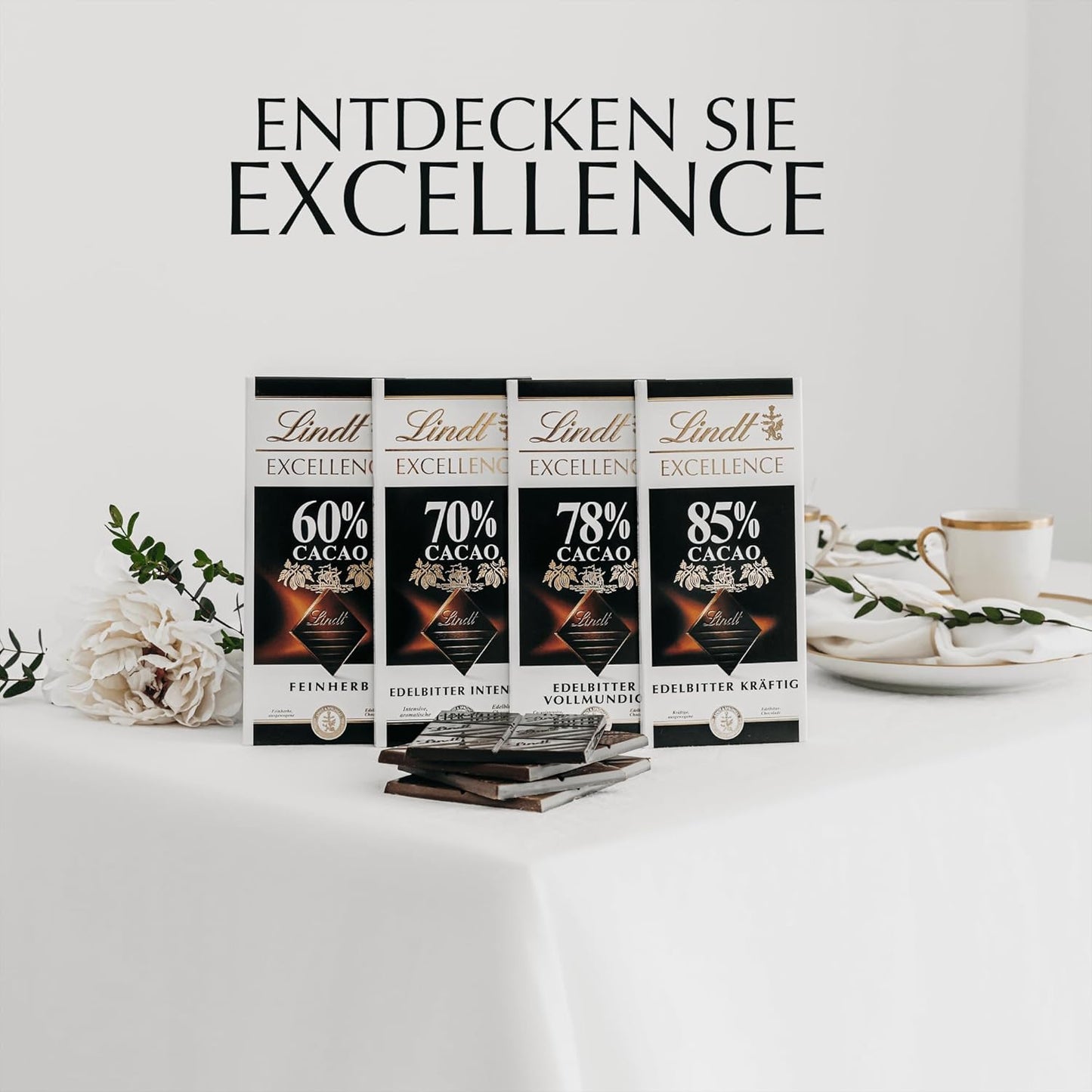 Lindt Excellence 78 La Suta Cacao Baton - Intensitate Cacao Persistenta Baton Vegan 100g Cadou Ideal