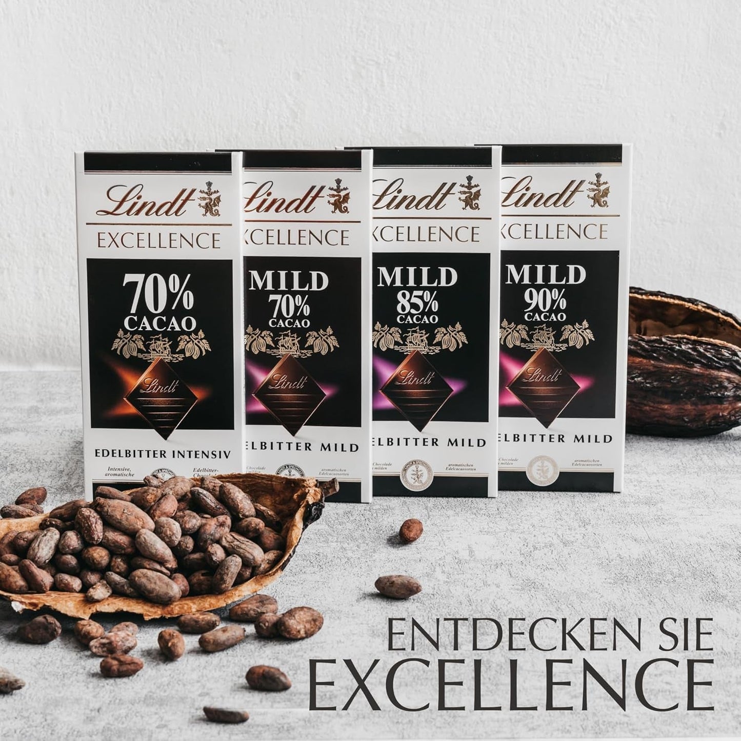 Ciocolată Lindt | Baton EXCELLENCE 70% | 100g | Ciocolată neagră intensă, corpolentă | Baton de ciocolată vegan