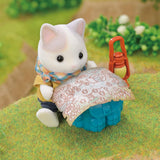 Sylvanian Families - 5763 Set explorator de aventură cu două figuri, pisici de lapte, tată și băiat, figură de animale, jucărie detaliată pentru copii de la 3 ani Papusi Naty Shop