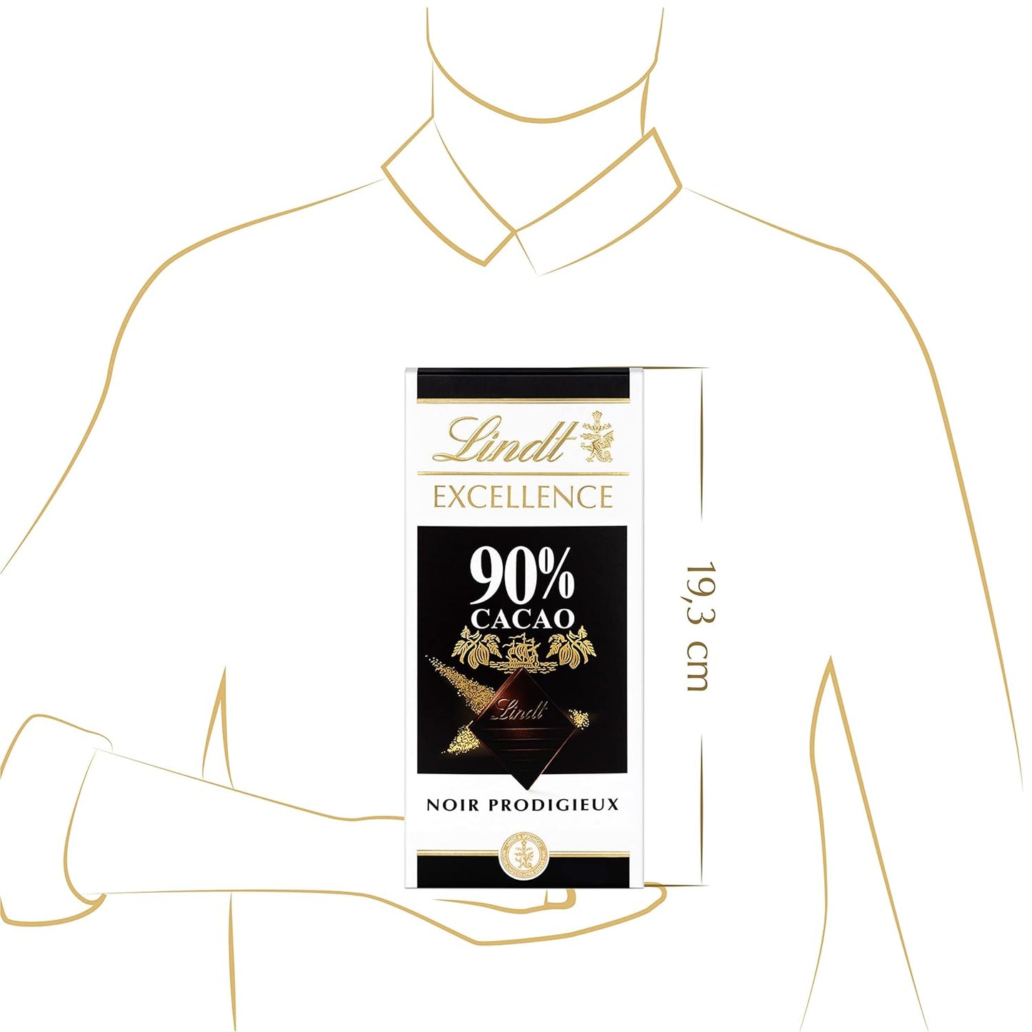 Lindt Excellence 78 La Suta Cacao Baton - Intensitate Cacao Persistenta Baton Vegan 100g Cadou Ideal