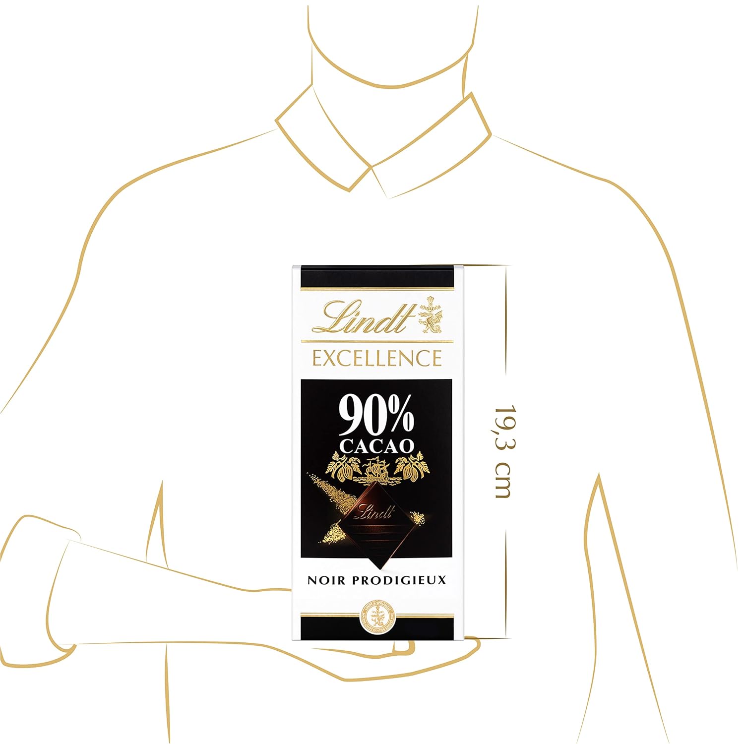 Lindt Excellence 78 La Suta Cacao Baton - Intensitate Cacao Persistenta Baton Vegan 100g Cadou Ideal