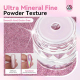 Set pudră unghii Saviland Chrome – Pudră unghii Chrome Laser roz efect oglindă Nail Art cu laser, sclipici pentru unghii manichiură pudră decorativă cu bețișoare de burete, pudră sclipici pentru unghii salon de unghii