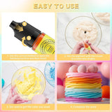 Colorant alimentar 6 culori x 12 ml, colorant alimentar lichid foarte concentrat pentru copt, set de coloranți alimentari pentru fondant, prăjituri de Crăciun, macarons, gogoși, fursecuri (curcubeu)