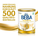 BEBA SUPREME JUNIOR 1 Plus - Băutură pentru copii de la 1 an, cu complex 6 HMO, fără lactoză, fără ulei de palmier, fără ulei de pește, hrană pentru copii mici, lapte praf pentru bebeluși, pachet de 6 (6 x 800g)