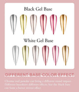 BISHENGYF Rose Gold Chrome Nail PowderNeue Upgrade Grosse Kapazität Chrom PulverSuper-Spiegeleffekt Metall Mirror Chrome Powder –Neon Glassy Pearl Effect Glitter Nagelkunst Pulver Für DIY Salon