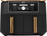 Ninja Foodi AF400EUCP MAX Dual Zone Air Fryer, 9.5L Airfryer, 2 compartimente, cu clește, acoperire neaderentă Electrocasnice Naty Shop Default Title