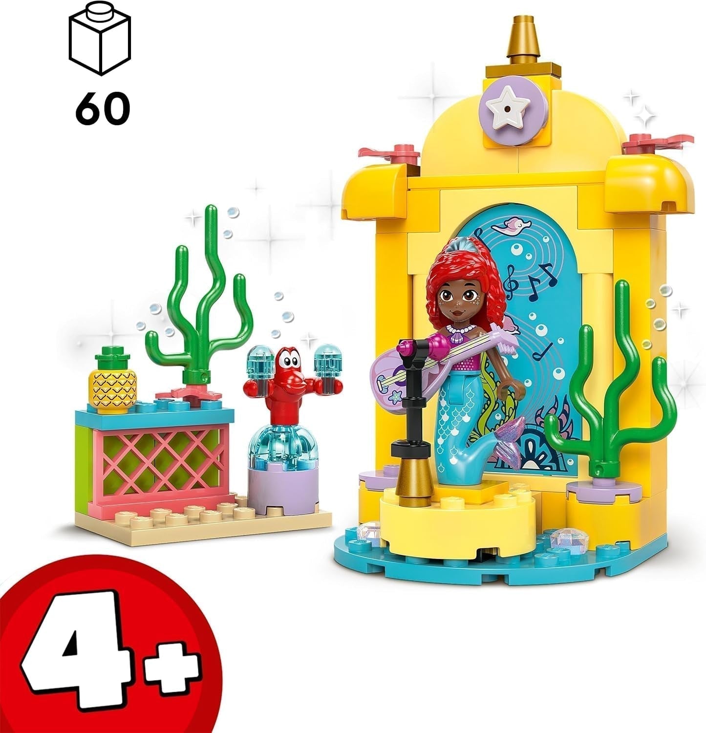 LEGO Ç€ Disney Princess Arielle's Musical Stage, jucărie de construit pentru copii cu 2 figuri, idee de cadou pentru fete și băieți de la 4 ani și pentru fanii serialului TV, jucărie pentru copii 43235 Seturi de constructie Besuche den LEGO-Store