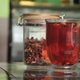 Ceai de fructe – 100 g Amestec aromat de fructe cu mere, hibiscus și scorțișoară – Pungă cu fermoar, aproximativ 25 de cești – Fără aditivi, ambalat în Germania