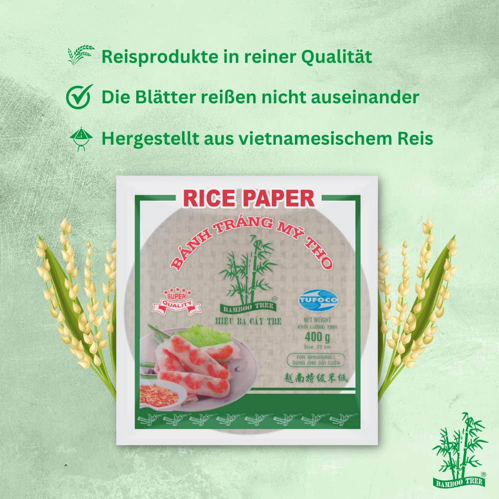 BAMBOO TREE - Hârtie de orez 22 cm. (Rulouri de vară) - 1 x 400 g
