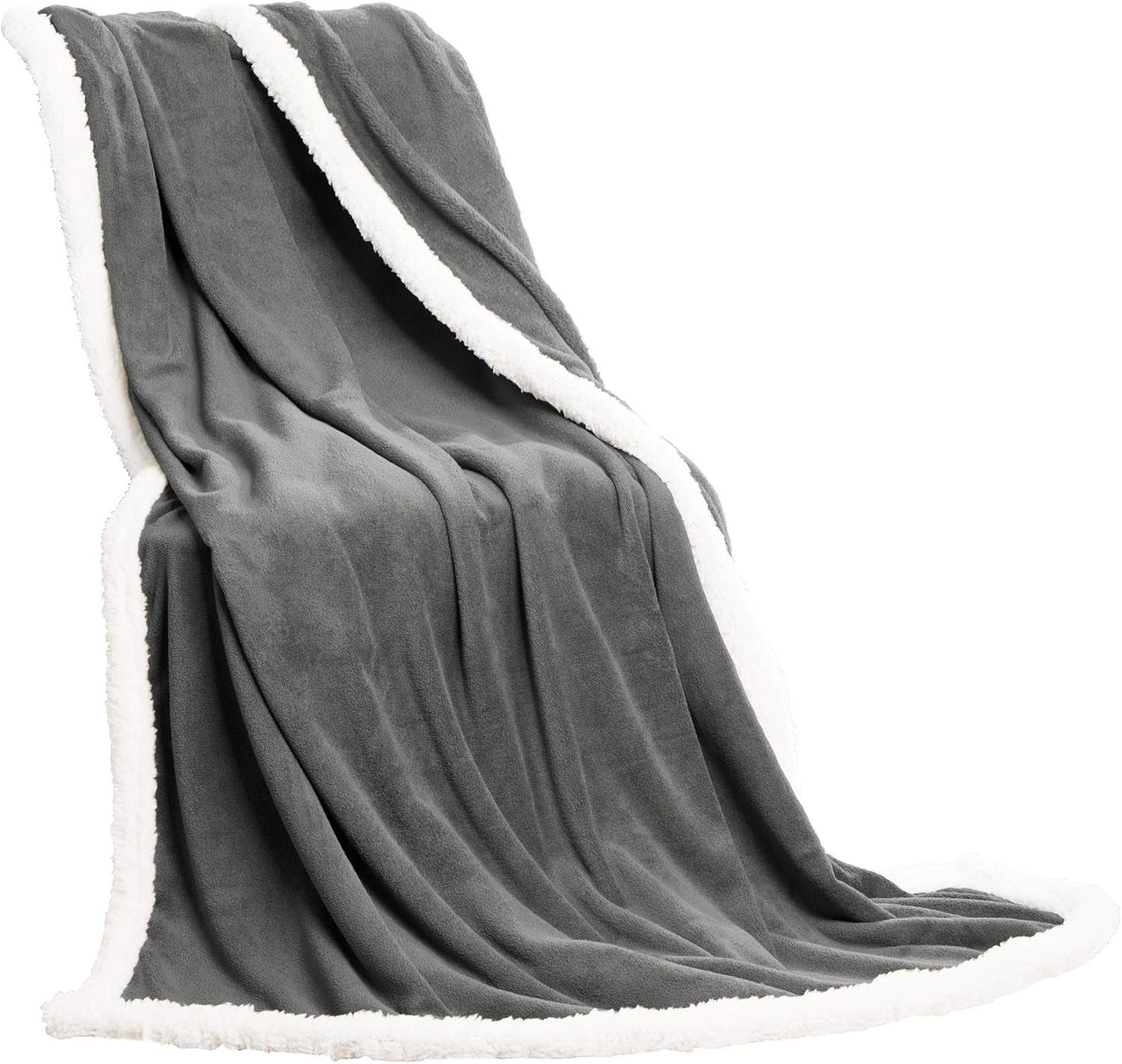 Celinatex pătură pufoasă 150 X 200 Cm albastru deschis pătură canapea cald pătură moale microfibră Fleece Oeko-Tex Montreal Paturi si Cuverturi Besuche den CelinaTex-Store Gri / alb 150 X 200 Cm