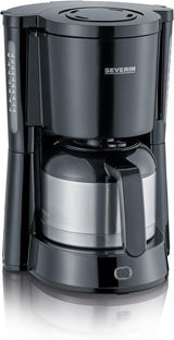 Aparat de cafea cu filtru SEVERIN Duo cu carafă termică, aparat de cafea pentru până la 16 cești, aparat de filtrare atractiv cu 2 carafe izolate, negru, KA 9315