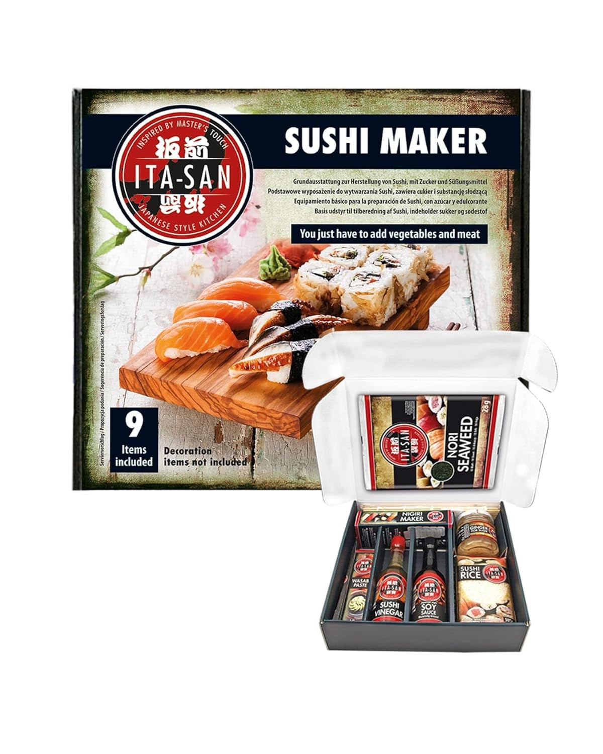 Set Sushi ITA-SAN (set complet de 9 piese, ideal pentru începători, pentru încercare sau cadou) 1 pachet