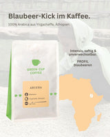 Cafea - Aricha I 100% Arabica I Boabe de cafea 250g I Ideală pentru aparate de cafea automate, cafea cu filtru și presă franceză cu arome fructate I prăjire ușoară