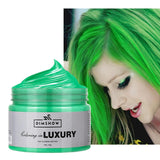 Ceară de păr temporară verde, spray de păr verde nebun temporar, noroi semipermanent lavabil, culoare de păr o singură dată, noroi de pastă de păr de styling instant, culoare naturală pentru păr pentru petreceri, activități și Halloween Vopsea pentru par Naty Shop Titlu implicit