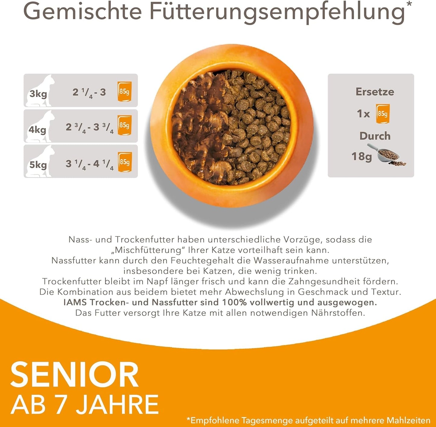 IAMS Delights Hrană umedă pentru pisici cu pui în sos pentru pisici senior de 7 ani și peste - Dimensiune de probă, Plic individual, 1 x 85g