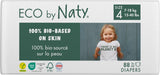 Scutece ecologice Eco by Naty Baby Eco Diapers - scutece organice premium, ecologice, fabricate din materiale pe bază de plante, ideale pentru pielea sensibilă a bebelușilor (mărimea 5 - 80 de bucăți)