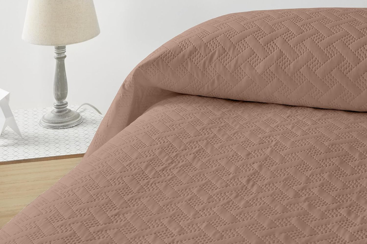 LISO - Cuvertură de pat pentru 105 Cm - Cuvertură de pat Bouti Bed - Primăvară și vară - 200X260 Cm - Roz Paturi si Cuverturi Besuche den Degrees home-Store Maro Pat 150 Cm