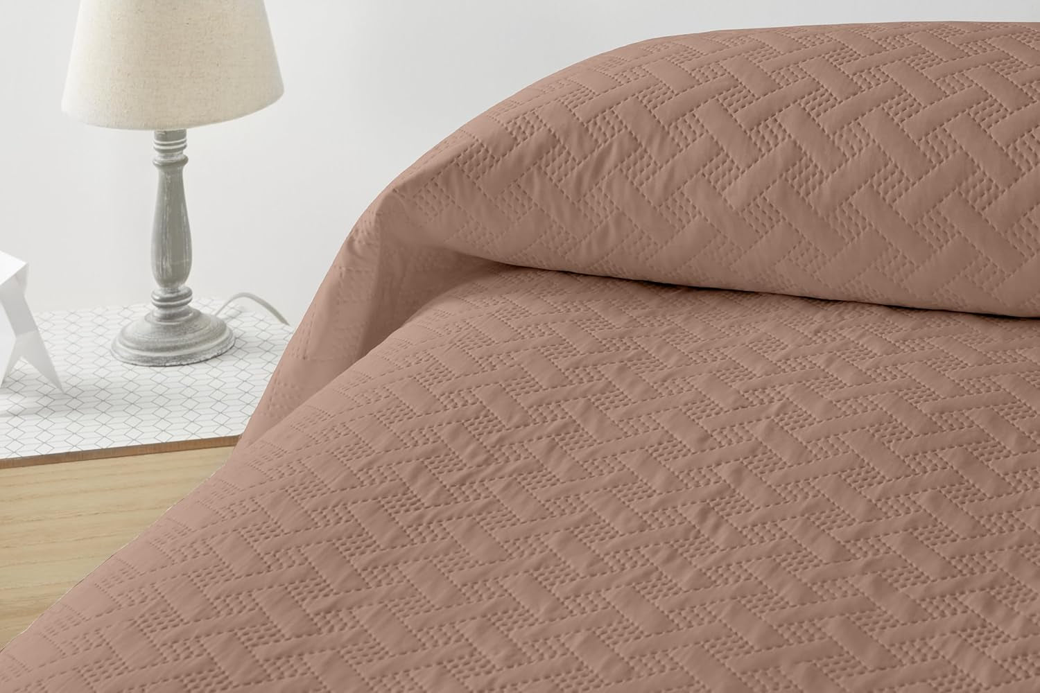 LISO - Cuvertură de pat pentru 105 Cm - Cuvertură de pat Bouti Bed - Primăvară și vară - 200X260 Cm - Roz Paturi si Cuverturi Besuche den Degrees home-Store Maro Pat 150 Cm