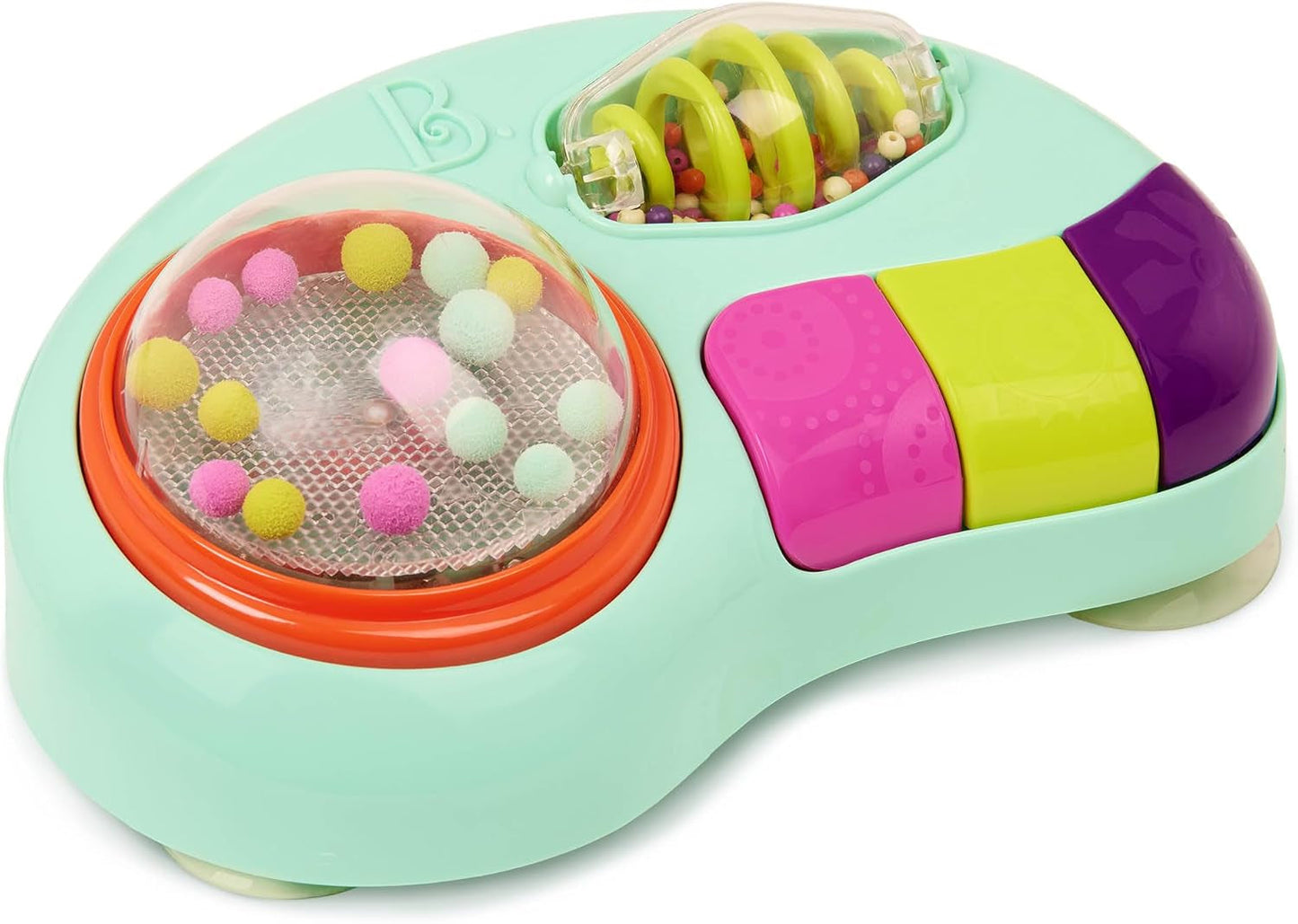 B. toys - Jucărie pentru copii pentru scaun înalt - Jucărie cu ventuză cu muzică, lumini, sunete - Jucărie senzorială - Jucărie pentru copii cu activitate motorie - de la 6 luni - Whirly Pop Jucarii Bebe Naty Shop