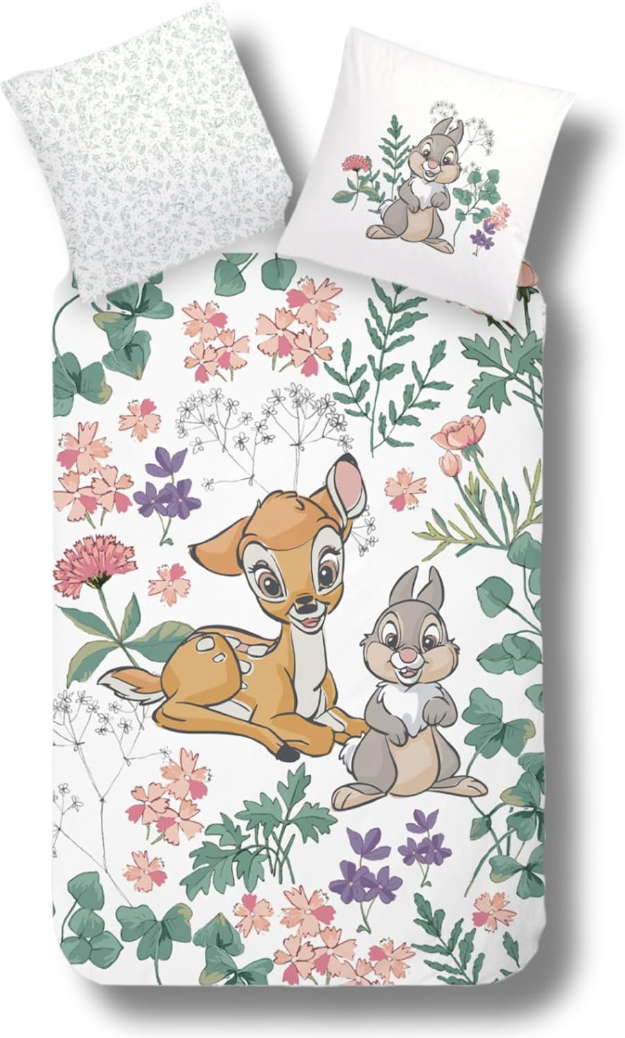 Lenjerie de pat pentru copii pentru fete și băieți, desene animate, 100% bumbac Lenjerie de pat - copii Naty Shop Bambi Klopfer